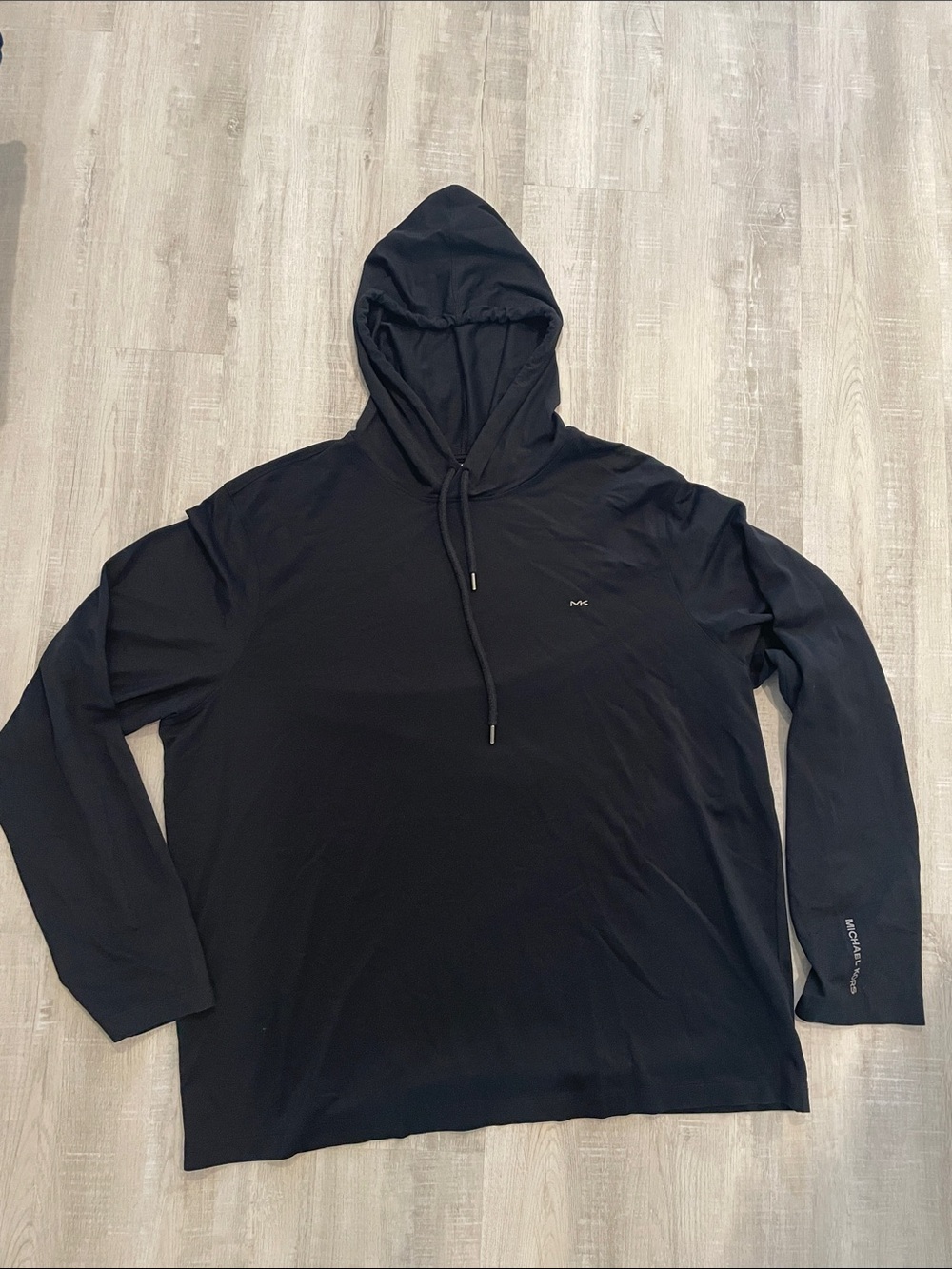 Michael Kors Black Men's Hooded Long-Sleeve Pullover